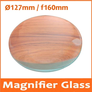 

5X 127mm Optical Glass lenses magnifying glass lenses Magnifier Double convex lens Cosmetic instrument lenses focal length 160mm