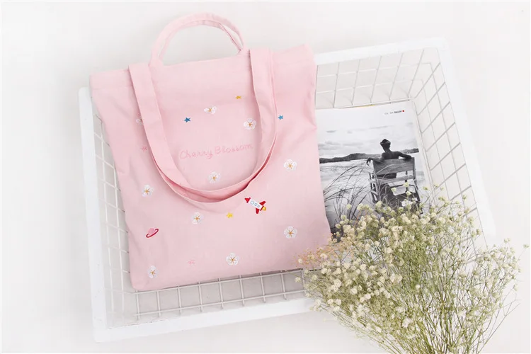 Monsisy холщовая женская сумка для покупок продуктовая сумка на плечо модная сумка Univers/Cherry Blossom сумка женская эко складная сумка - Цвет: 2 straps Blossom B
