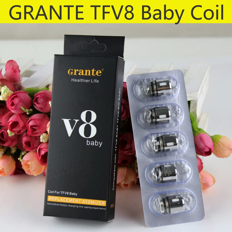 100% original GRANTE TFV8 Baby Coil Head V8 Baby-T8 V8 Baby-X4 V8 Baby-Q2 Core For TFV8 BABY Beast Tank