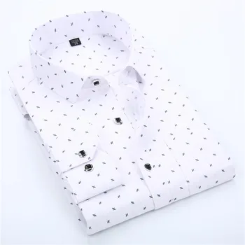 

Business casual men's shirt long sleeve 2019 new shirt men fashion slim male shirts