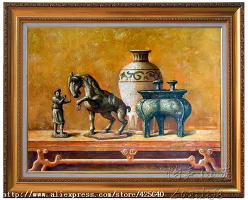 

Still Life porcelain chinaware Oil painting on canvas hight Quality Hand-painted Painting 9
