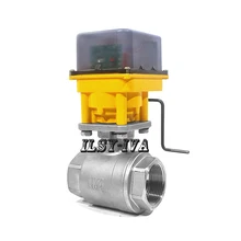 DC12V/DC24V двухполосный Электрический шаровой клапан, G1 1/" из нержавеющей стали ручной интегрированный моторизованный шаровой клапан