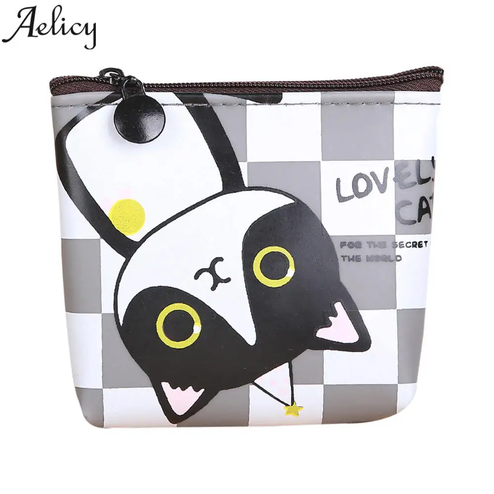 Aelicy Модный милый кошелек для монет с принтом кота модные кошельки закуски
