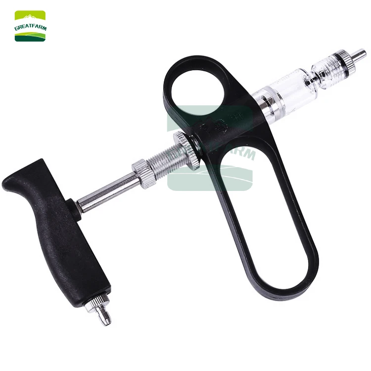 

1ml/2ml Continuous injection vaccine type C chicken pig animal veterinary adjustable continuous syringe handle design