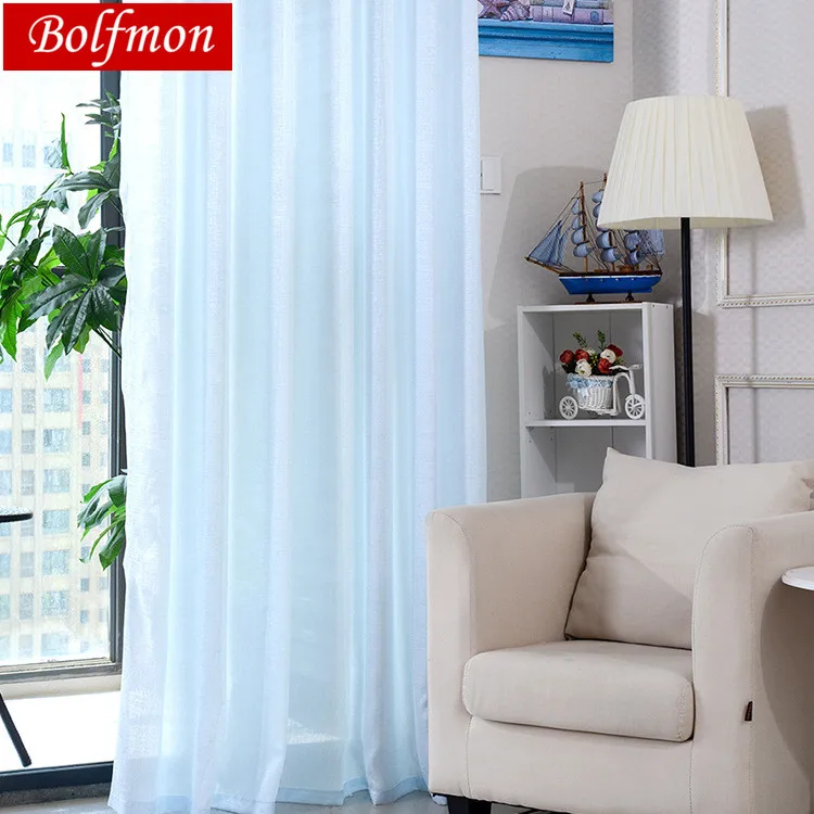 6 Colors Jacquard Europe Elegant Fresh Blue Window Screening Blinds Sheer Tulle Curtain for Cafe Kitchen Living Room Balcony | Дом и сад
