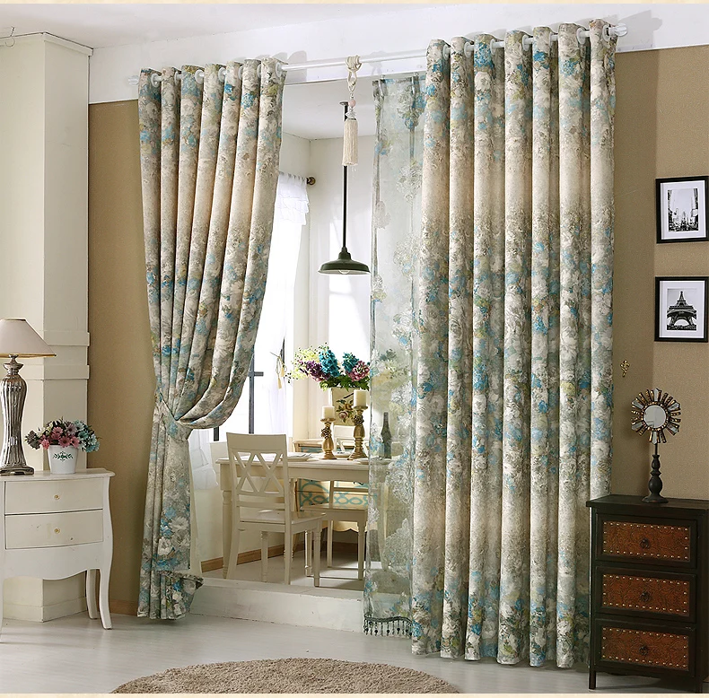 Compra chino cortinas online al por mayor de china, mayoristas de ... Cortinas para living comedor