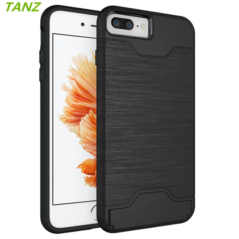 TANZ Armor вместительная Кредитная карта чехол для iPhone 7 plus 6X6 Plus 6 SPlus Слот Бумажник ID
