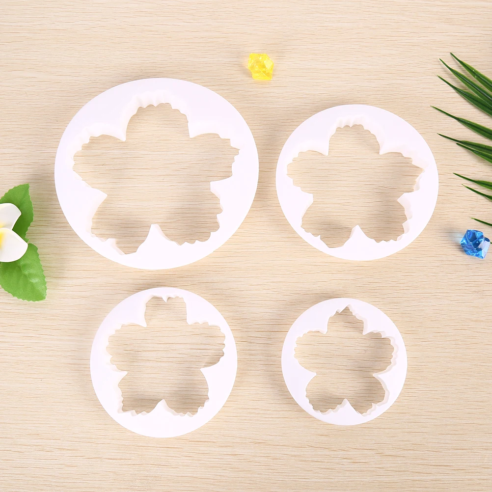 

1 set Cookie Sugar Fondant Cutter Cakes Decoration Peony Petals Pattern Flower Plastic Paste Cake Press Mold Set