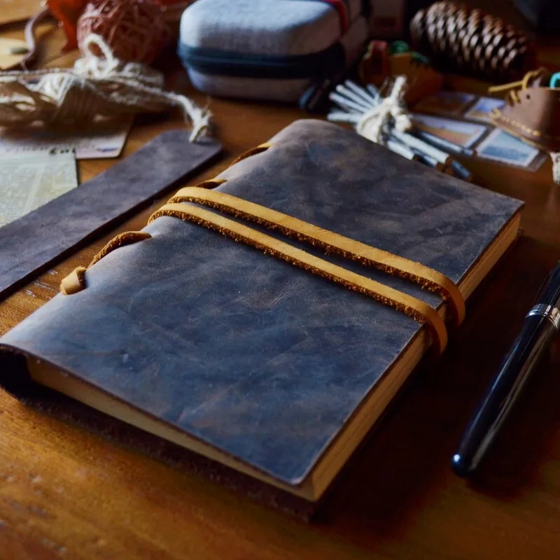 

Handmade leather notebook leather diary book magic book travel notebook Medieval styled genuine leather journal notebook
