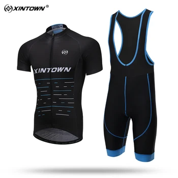

XINTOWN Breathable Anti-Sweat Short Sleeve Cycling Sets Clothes Jerseys Bib Shorts Bike Ropa Ciclismo Bicycle Jersey WEILAI