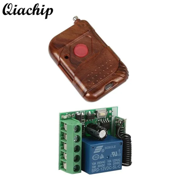 

Universal Remote Control Switch 433mhz DC 12V 1CH RF Relay Receiver Module and 433 Mhz RF Transmitter Wireless Remote Controls