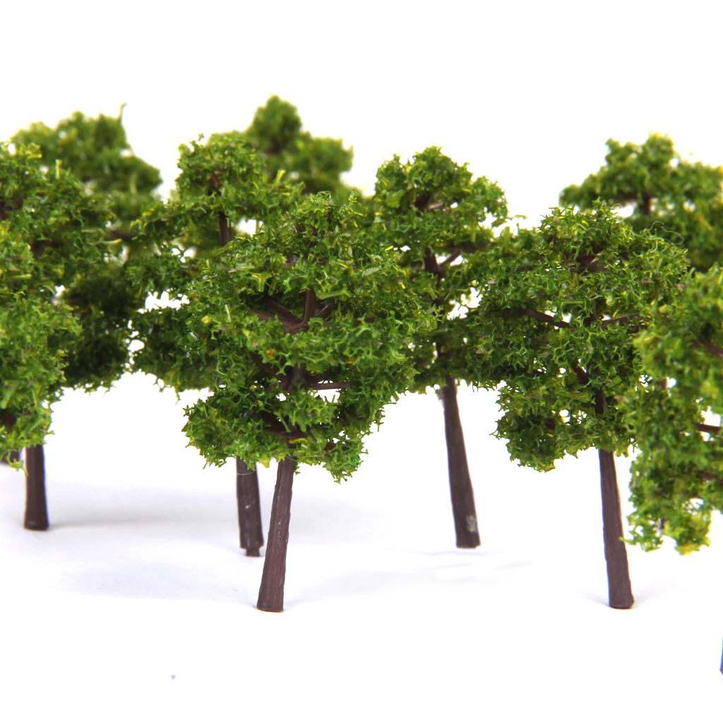 40 шт. 1/250 Модель деревья темно-зеленые для N масштабного строительства железной дороги архитектурный парк сад двор дорога макет 50 мм