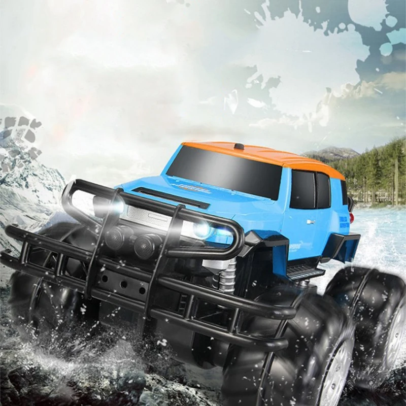 Автомобиль с дистанционным управлением 1:10 2,4 Ghz 4Wd большое колесо внедорожный автомобиль-амфибия внедорожник наземный водный пульт дистанционного управления игрушечный автомобиль