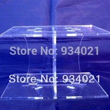 Высокая прозрачность 2 уровня акриловые квадратные торт стенд