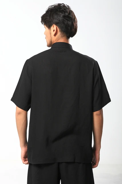 전통과 현대의 완벽한 조화: QIANTANG의 블랙 쿵푸 셔츠