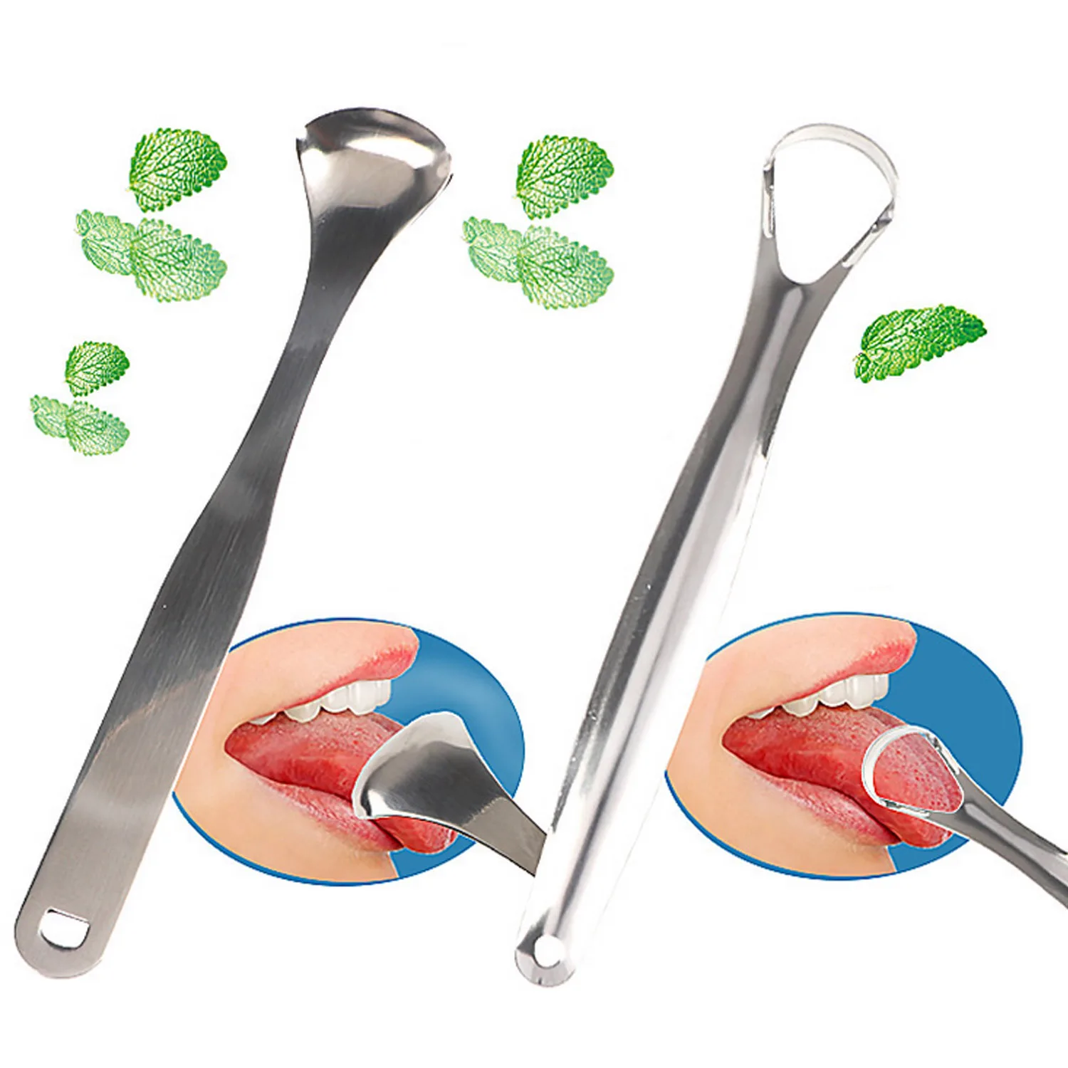 2 шт Нержавеющая сталь скребок для языка гигиена полости рта Инструменты для удаления бактериальных колоний предотвращения неприятного