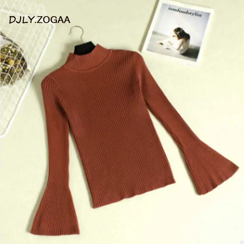 

2019 New Women's Sweaters Winter Tops Turtleneck Sweater Women Thin Pullover Jumper Knitted Sweater