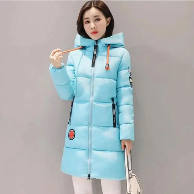 

2018 New Winter jacket women Thick Warm Long Loose Parkas Hooded Female Outwear Cotton Padded Coat Plus Size Fashion LW114