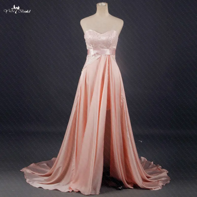 salmon formal dress