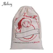 Aelicy холщовые сумки Санта-Клауса подарочная сумочка на Рождество украшение Санта-Клаус Олень праздничные поставки сумка на плечо женская сумка-мессенджер