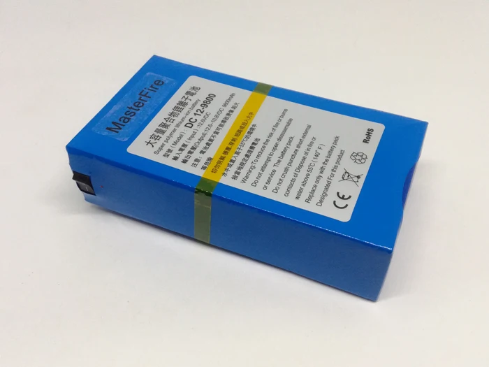 

MasterFire 3set/lot DC 12V Portable 9800mAh Li-ion Super Rechargeable lithium Battery Pack for wireless transmitter CCTV camera