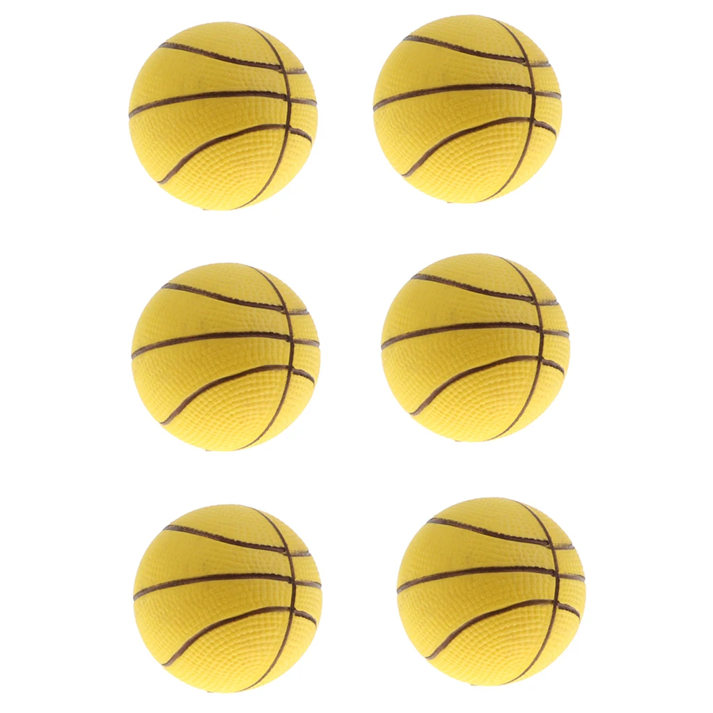 6pcs Mini Bouncing Jumping Ball Indoor Outdoor Kids Pretend Play Mini Basketball Ball Game Party Bag Fillers Kid Pet Toy Gifts