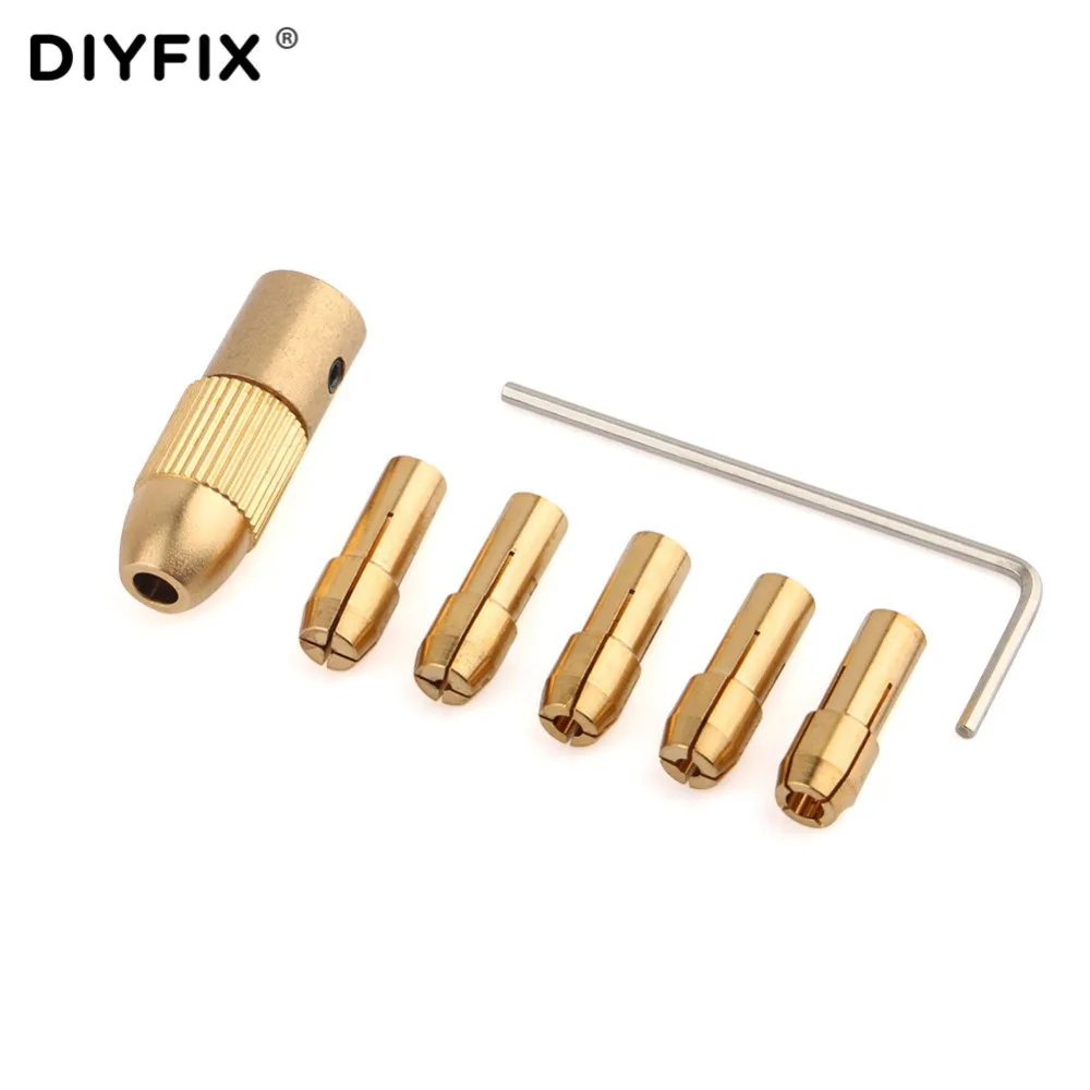 Brass Copper 3.17mm Small Electric Drill Bit Micro Drill Chuck Chucks W// Wrench
