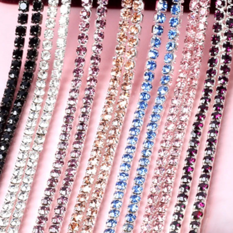 1M Transparent Rhinestone Chain DIY 5
