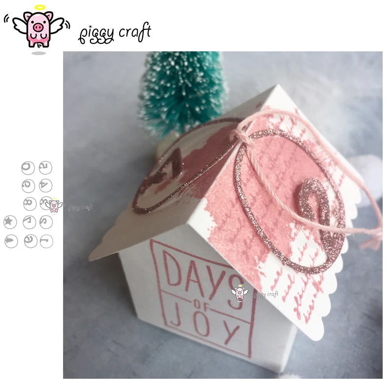 

Piggy Craft metal cutting dies cut die mold 12Pcs Number star circle Scrapbook paper craft knife mould blade punch stencils dies