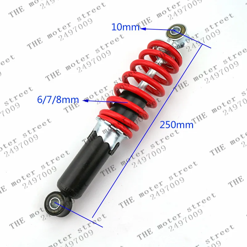 Хорошее качество 270 мм передний амортизатор подвески 7,5 мм весна 110cc 125cc ATV багги