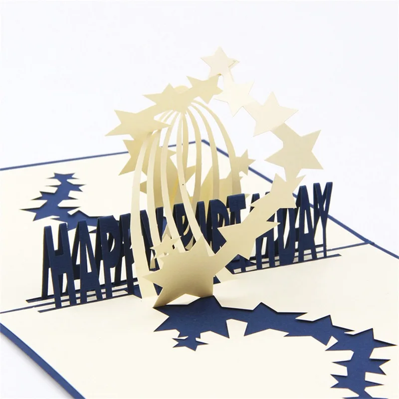  Handmade Birthday Greeting Card 3D Birthday Wedding Party Invitation Cards MYDING - 33002661115