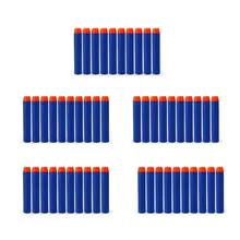 50 pcs lot EVA Air Soft Bullet Blaster Elite Rampage Retaliator Series Refill Clip Darts Bullets