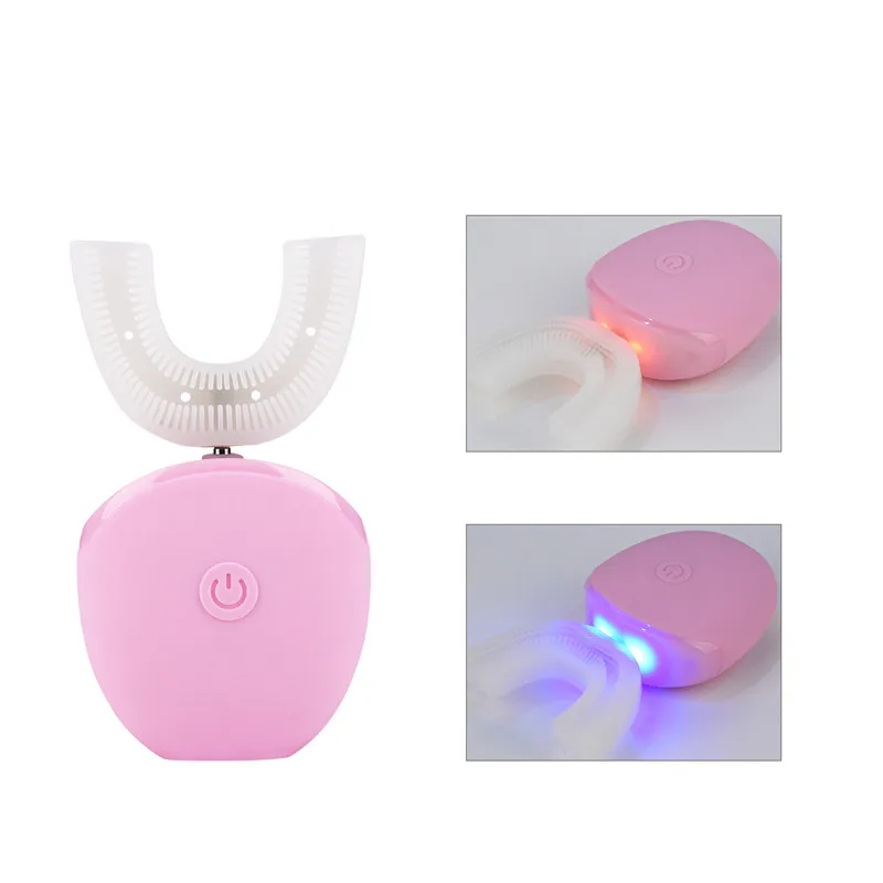 

Lazy U shape toothbrush Automatic 360 Degree Ultrasonic USB Rechargeable Electric Tooth Brush Teeth whitening Oral Care Tool P46