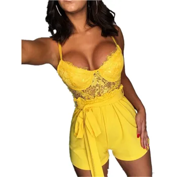 

Women's jumpsuit 2020 new lace sling sexy jumpsuit shorts