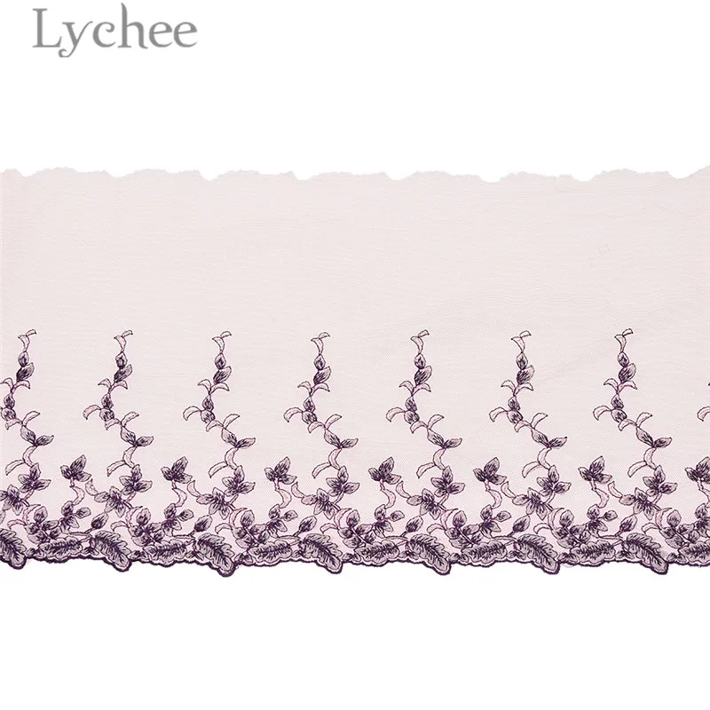 

Lychee 2 Yards Purple Tulle Lace Trim Embroidery Mesh Lace Ribbon DIY Sewing Material Accessories For Wedding Dress