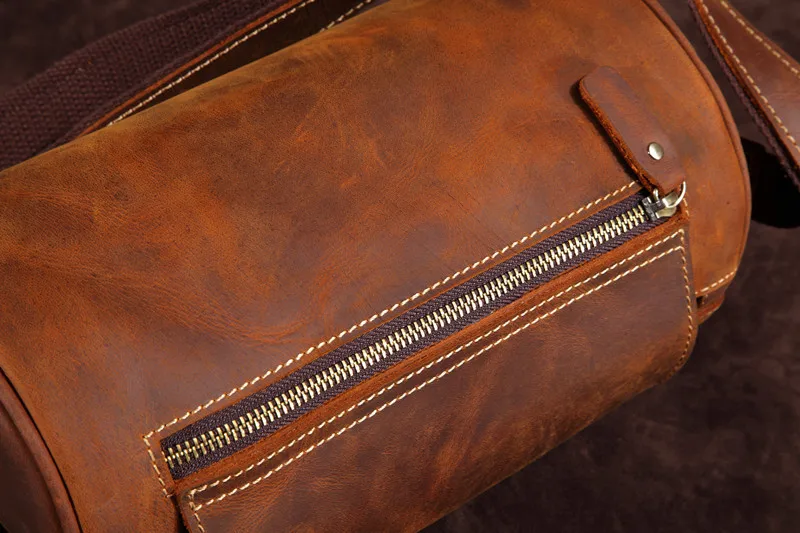 Crazy horse Leather bag-6
