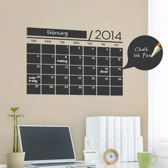 216-New-Month-essential-office-Weekly-Planner-Calendar-MEMO-Chalkboard-Blackboard-Wall-Sticker-kids-play-room