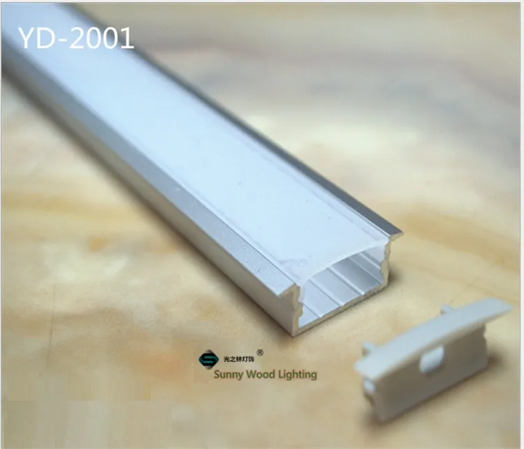 Perfil de Alumínio Incorporado para Duas Transparente para 20mm Polegada 1 5 30 Pçs e lote 40 m Longo Canal Levou Carreiras Tira Conduzida Láctea e tampa Pcb 3 dupla fileira tira led, leitoso transparente capa para 20mm pcb