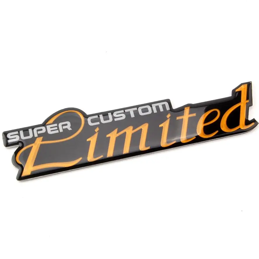 Metal Aluminum SUPER CUSTOM LIMITED Car Badges Emblems Stickersin Car