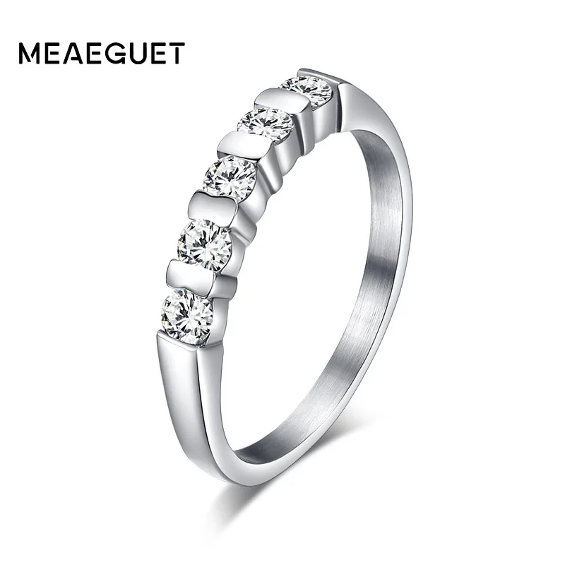 AAA+ CZ Камень Обручальное кольцо женские ювелирные изделия серебряный цвет