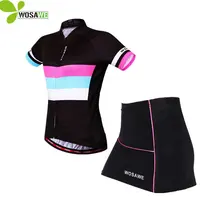 Wosawe & рег лето женщины Велоспорт Джерси юбка устанавливает велосипед ciclismo одежда велосипедов одежда MTB ропа ciclismo гель Pad Велоспорт одежда