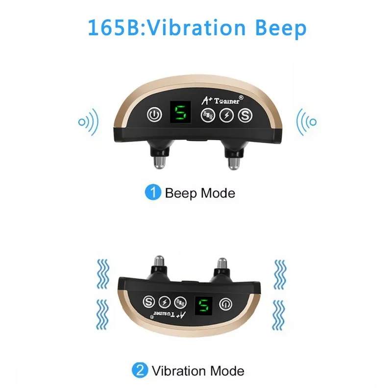 Pet Dog Rechargeable Anti Bark Collar Adjustable 7 Sensitivity Levels Vibration Stop Barking Dog Waterproof Training Collars (6)