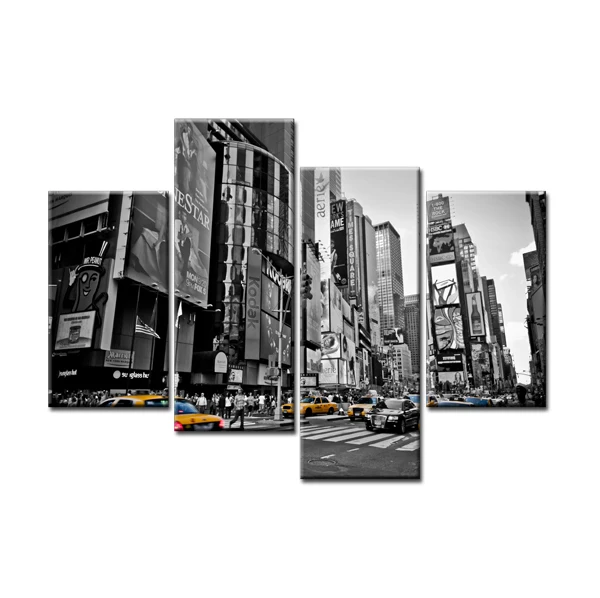 

FREE SHIPPING Modern City with Street New York City Landscape Picture Art Printing on Canvas Painting For Home Decor (Unframed)