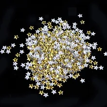 Дизайн ногтей 250 штук золото серебро 5 мм звезда металлические шпильки для украшения ногтей телефон# Y