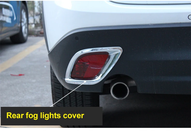 Для Mazda CX-5 CX5 CX 5 2012- задний/передний противотуманный светильник, крышка обода лампы, накладка, Наклейка ABS, аксессуары для внешней отделки