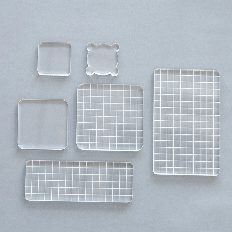 

1pc Crystal Acrylic Stamp Backboard Transparent Seal Accessories Clear Stamps High Quality Plexiglass Accessories