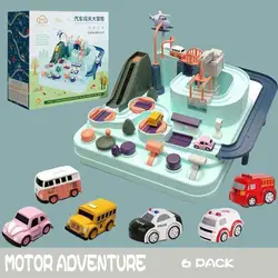Обучающая игрушка Railcar Экологичная игрушка для маленьких приключений автомобиль Макарон цвет настольные игры мальчик и девочка