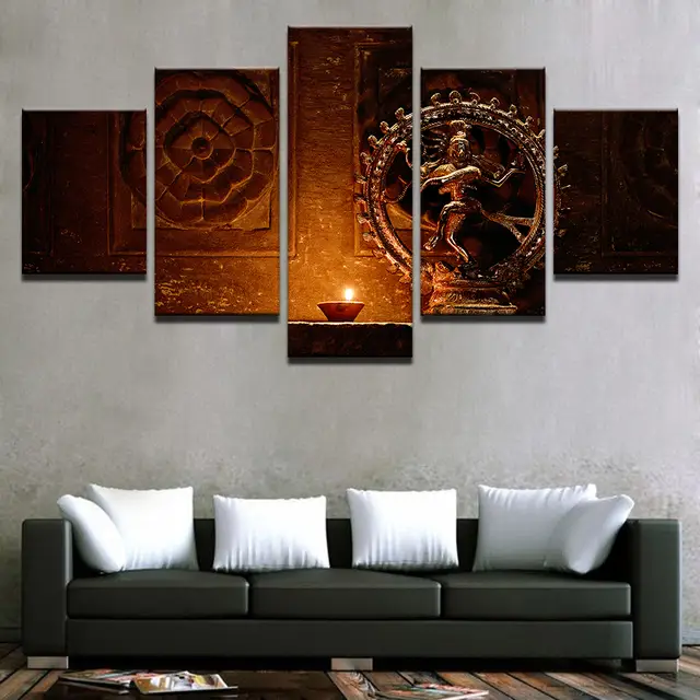 Online Painting Poster Modern Wall Art Frame Prints Type 5 Online Painting Poster Modern Wall Art Frame Prints Type 5 Panel Shiva Nataraja Statue India Vintage Picture Home Decor Living Room Aliexpress