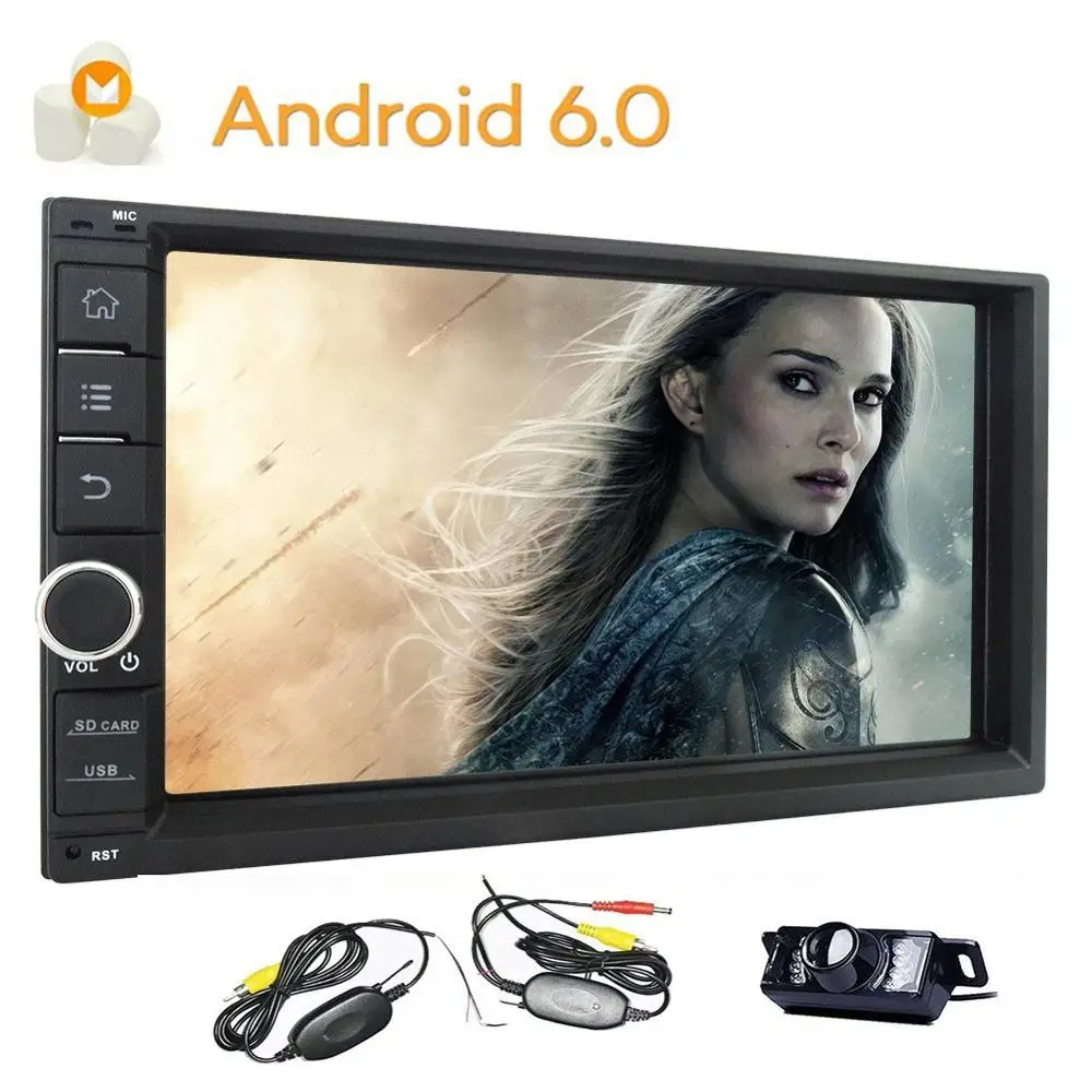 Wireless Camera+Double 2Din GPS Navigation Android 6.0 System Bluetooth WIFI Screen Mirroring 3G/4G OBD SWC 32GB USB SD RDS F Wireless Camera+Double 2Din GPS Navigation Android 6.0 System Bluetooth WIFI Screen Mirroring 3G/4G OBD SWC 32GB USB SD RDS F