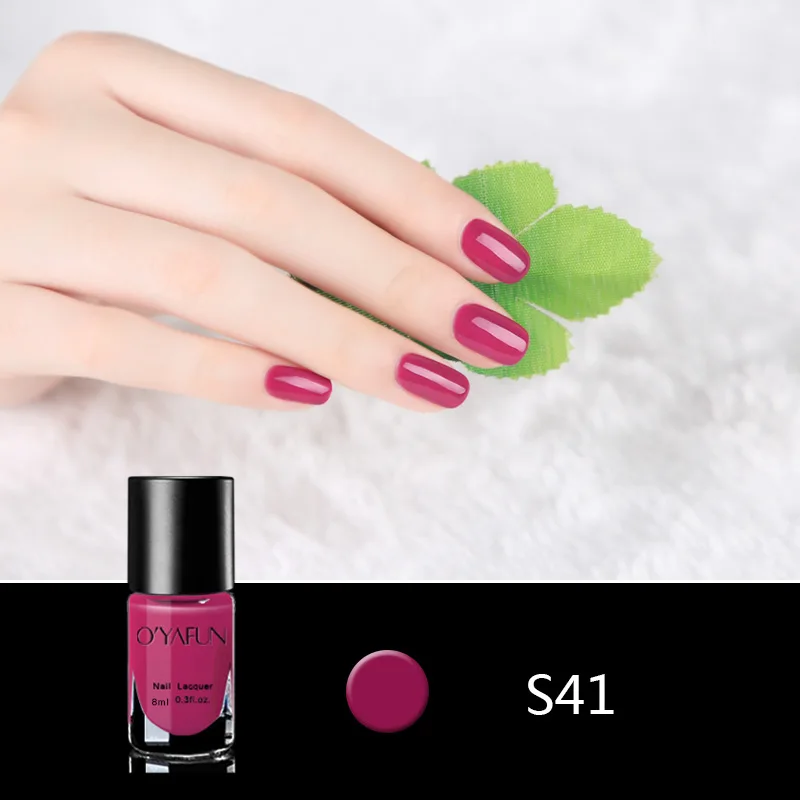 Лак для ногтей конфетный телесный цвет Быстросохнущий полупрозрачный Желейный лак для ногтей 7 мл Защита окружающей среды стойкий неочищаемый - Цвет: s41